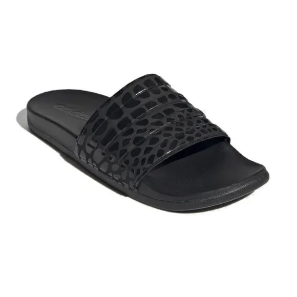 Adidas Adilette Comfort Black Slides Cloudfoam Sandals Women's Size 6 NWT - Picture 2 of 10